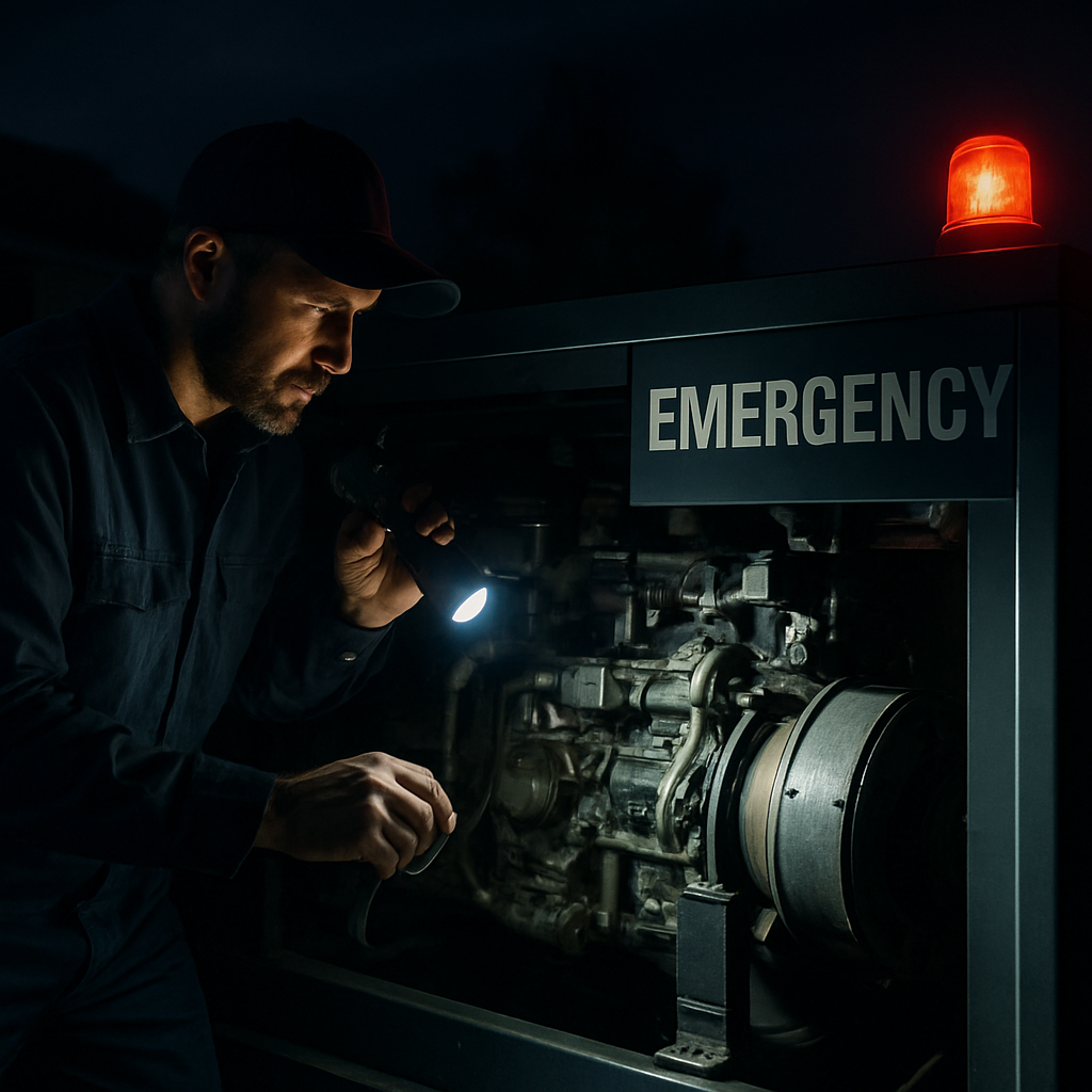 Emergency generator repair callout in Gauteng